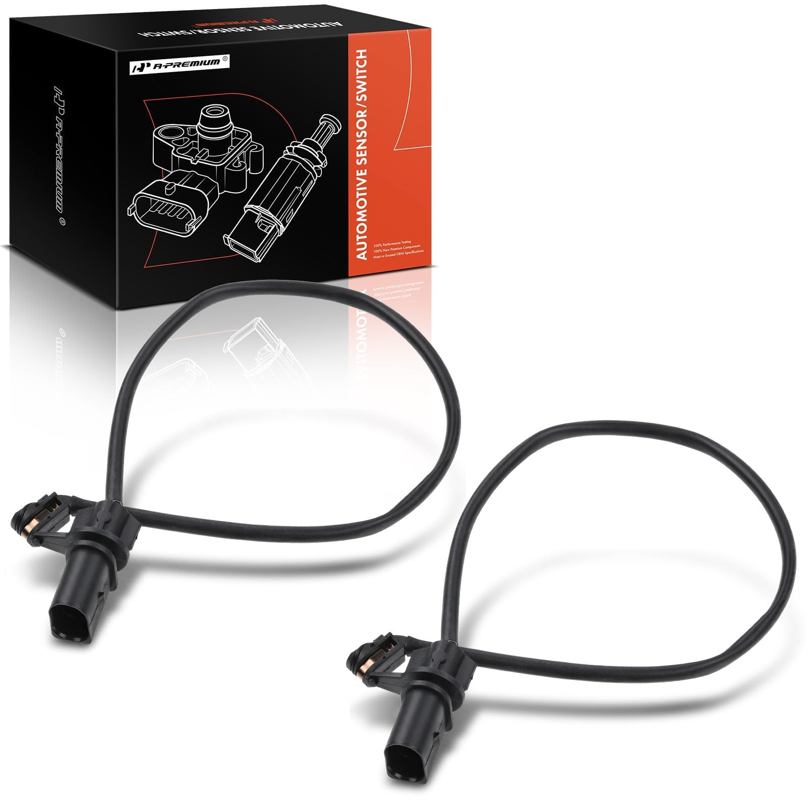 A-Premium Front Disc Brake Pad Wear Sensors Compatible with A4 2018-2020, Q5, Q5 PHEV, Q7, A4/A5/A6/A8 Quattro, A5/S5 Sportback, A6 allroad, Q8, RS5, S4, S5, S5 Sportback, S6, SQ5, 2-PC Set