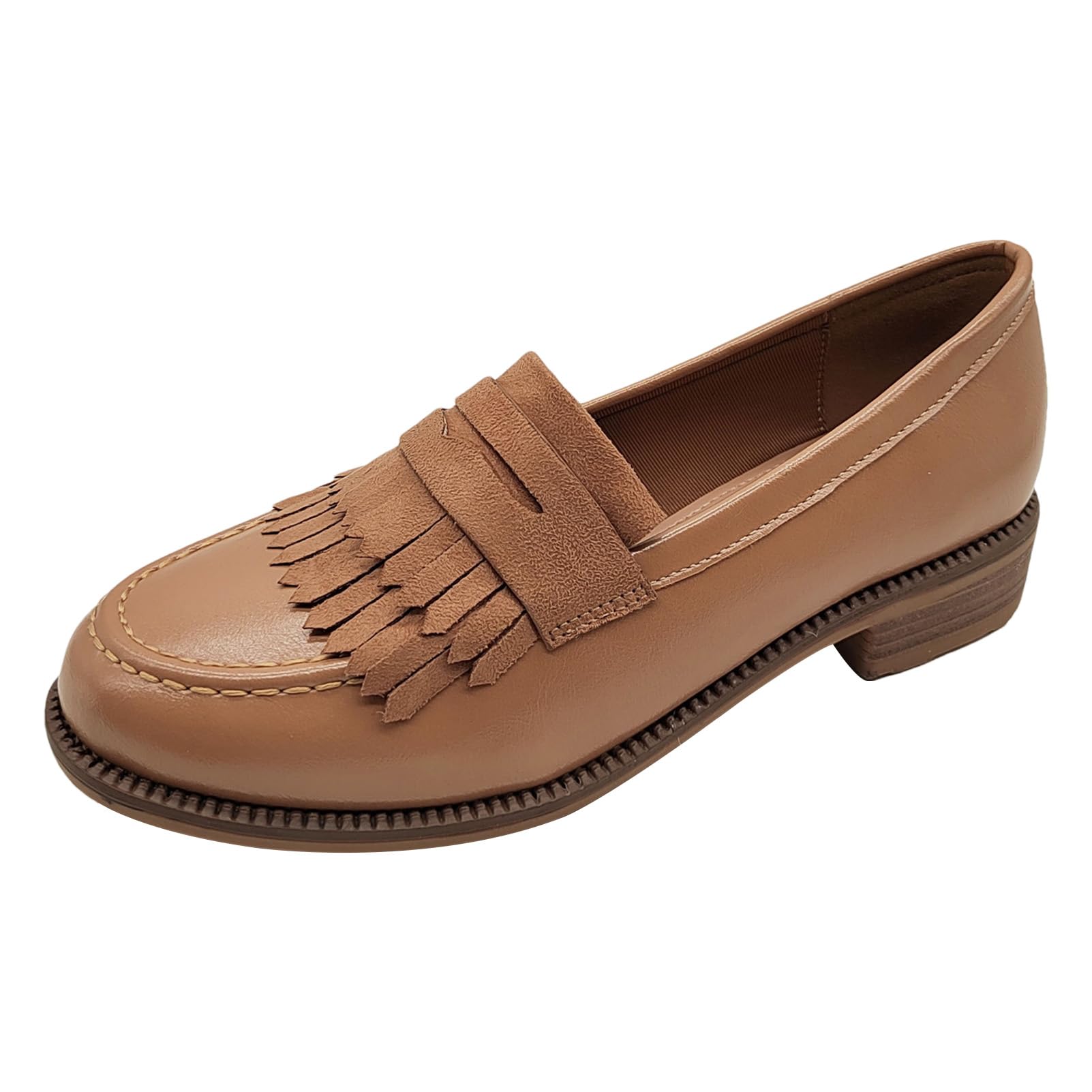 ANUFER Donne Stile Britannico Nappe Penny Loafers