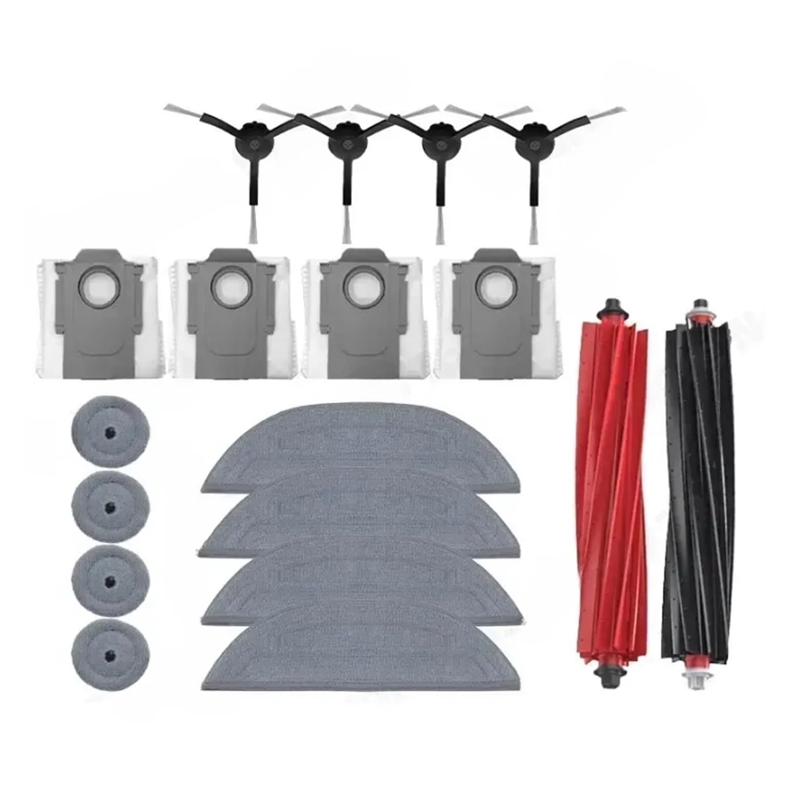 PORRSYDCD Mop Cloth Vacuum Bags Side Brush Filter Replaceable Spare Parts，Compatible With Roborock S8 MaxV Ultra Robot Vacuum Cleaner Accessories(Set 6)
