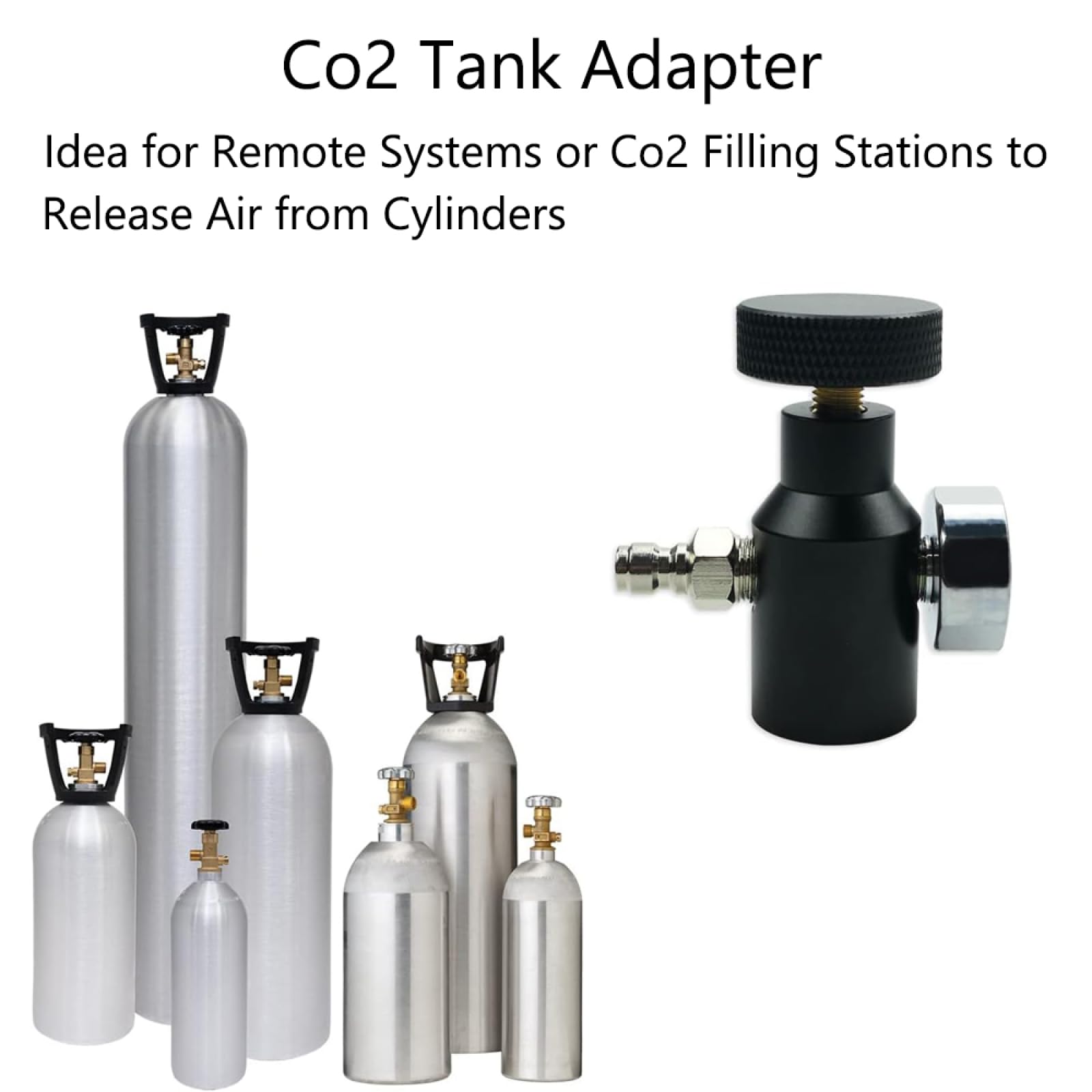 SEIWEI Co2-Tankadapter mit 3000/5000PSI-Messgerät, Druckluft-Füllstation, Fernschalter, Schnellaufblasanschluss für die meisten Zylinder