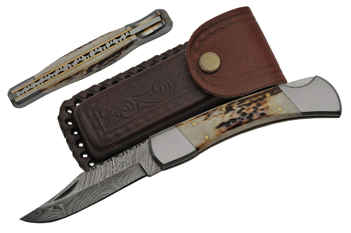 SZCO Supplies Double Bolster Hunter Folding Knife