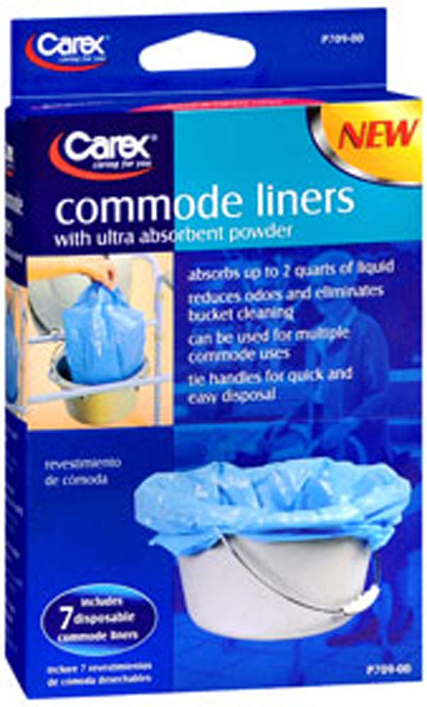 CarexCommode Liners - 7 each, Pack of 2