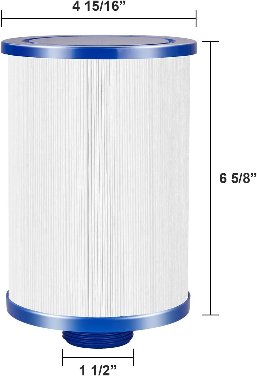4CH-23 Spa Hot Tub Filter Cartridge Replacement-Compatible with PFF25TC-P4, Lifesmart 303263, Filbur FC-2400, Excel XLS-442,Freeflow FF-100 CLX Claro,AK-90032 - Fits 1 1/2" Inch Inlet (2-Pack)