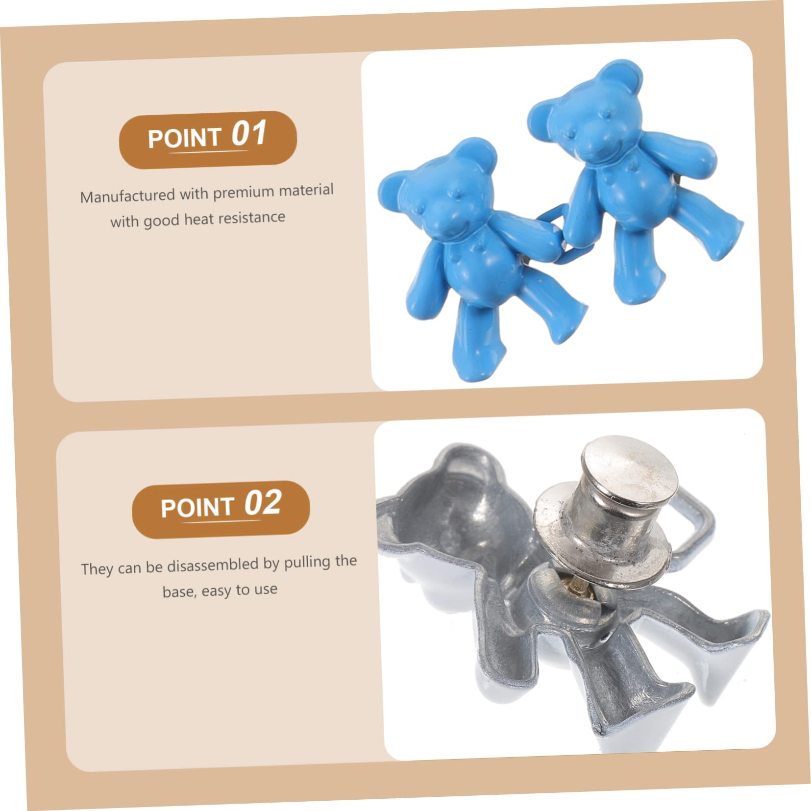 ARTIBETTER 4 Set Bottone in Vita Cintura Regolabile Strettoio in Vita Fermo Cinch Pulsante Per Rendere I Jeans Più Piccoli Fibbia in Vita Dei Pantaloni. Lega Di Zinco 8 Paia*4