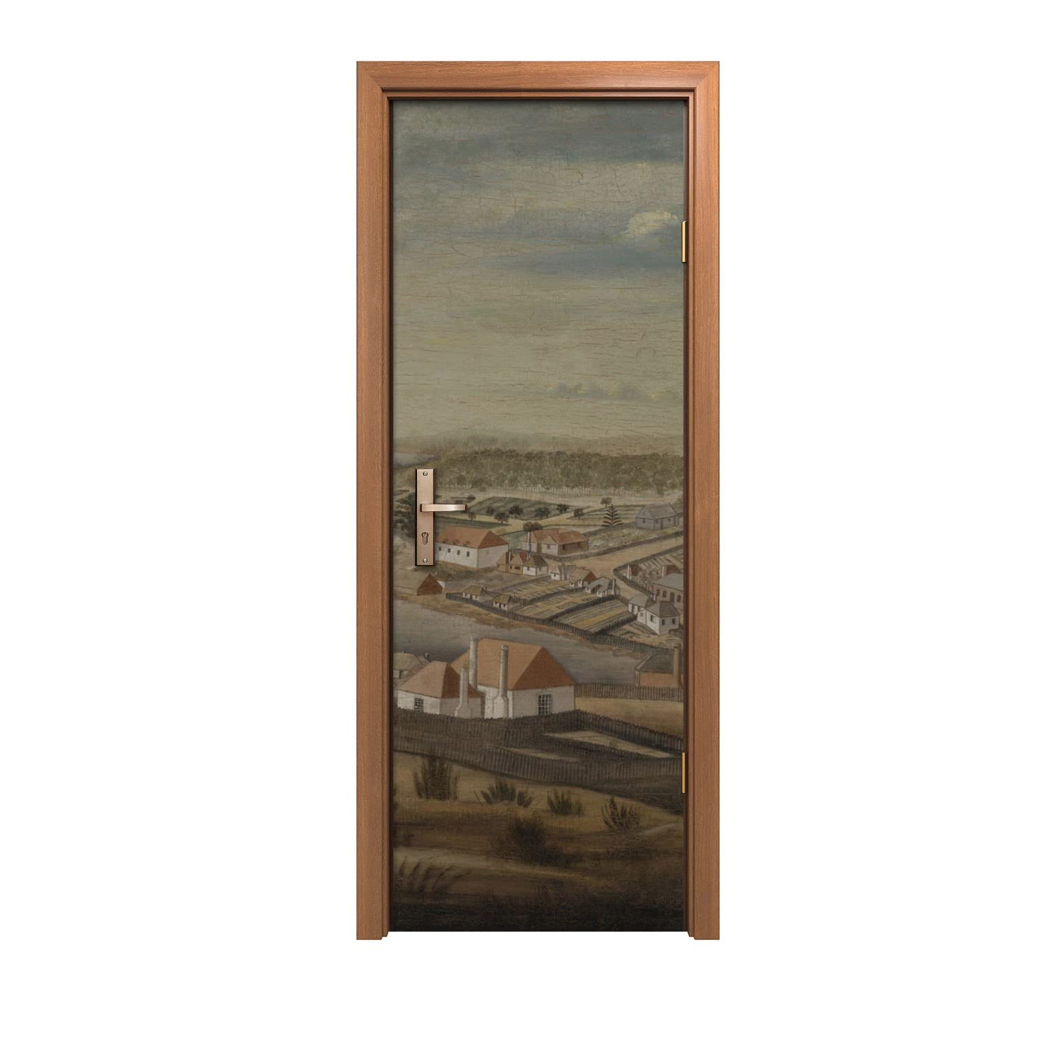 Autocollant de porte Murale 70x200cm pour masquer les rayures et décorer