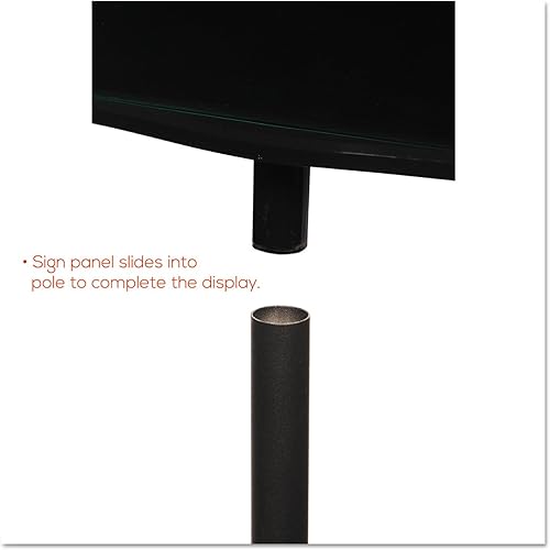 Miniatura 9 de deflecto Pantalla magnética de doble cara, inserto de 8.5 x 11, 56 pulgadas de alto, transparente/negro