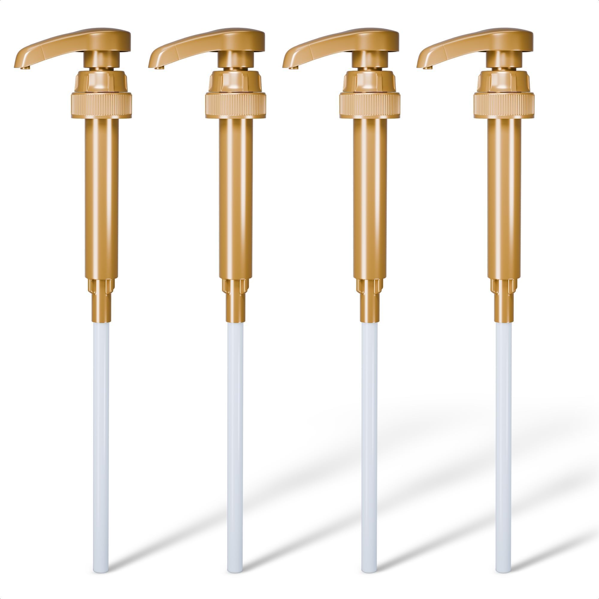 4 Pcs Coffee Syrup Pump Dispenser - Works as Skinny and Torani Syrup Pump - Fits Various 25.4 oz Bottles, Precise Dispensing 0.3oz & Lockable Design, Easy to Use & Clean, Ideal for Liquid & Pastes