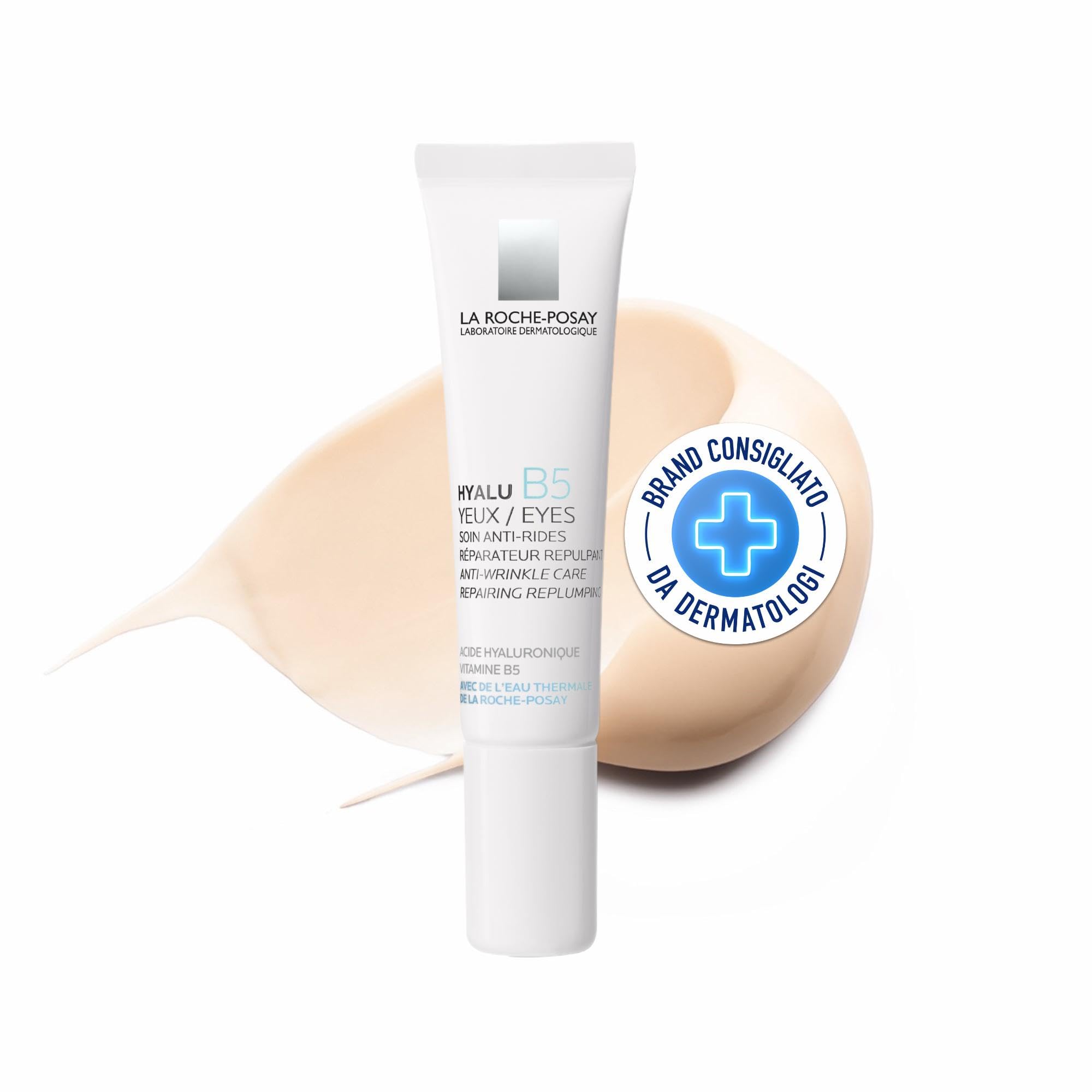 La Roche-Posay, Hyalu B5, Trattamento Antirughe per il Contorno Occhi, Ripara e Rimpolpa, Arricchito con Acido Ialuronico, Vitamina B5 e Acqua Termale, 15 ml