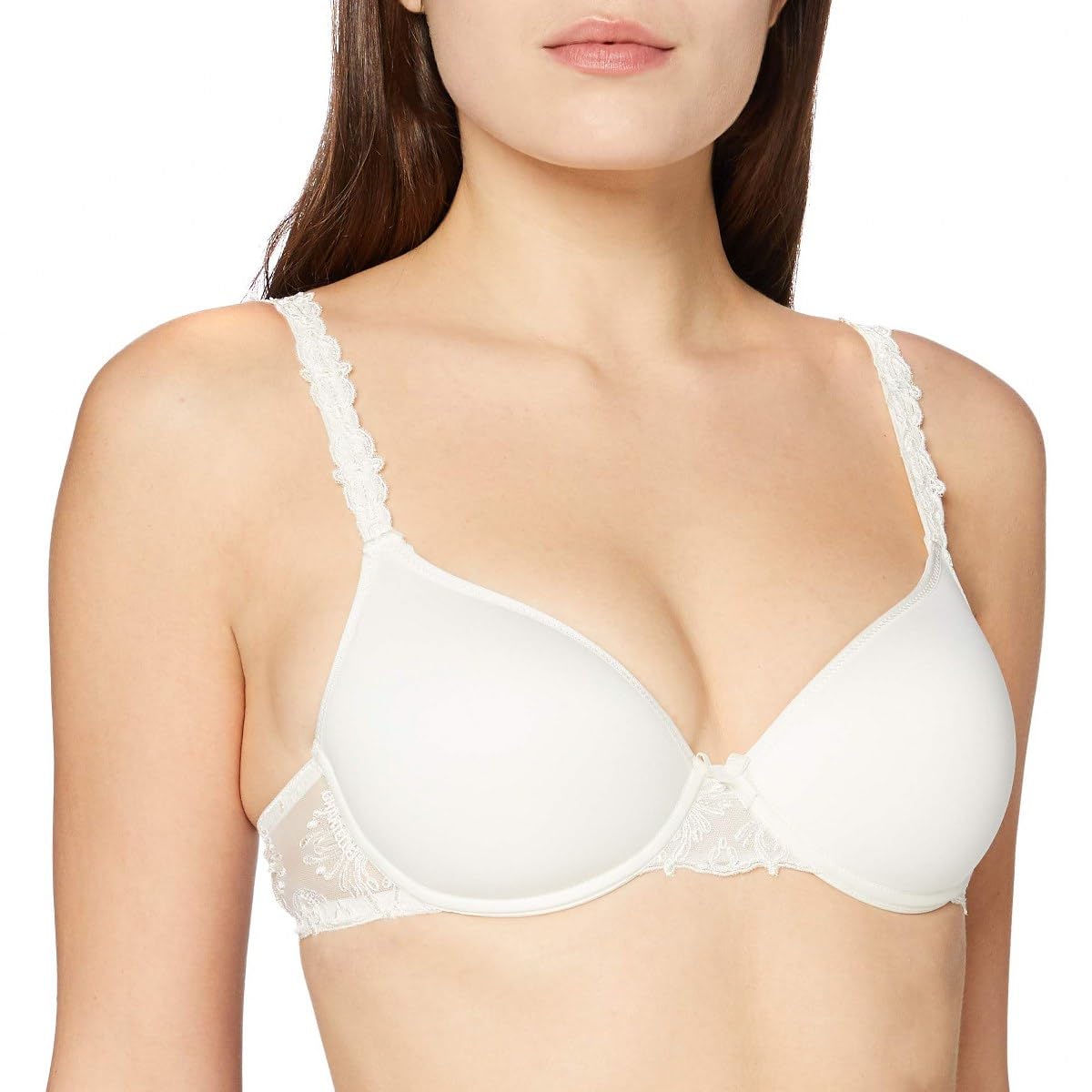 Chantelle Women's, Champs Elysees, Covering Memory Bra, Women's Lingerie, Off-White (Elfenbein 35), 38D