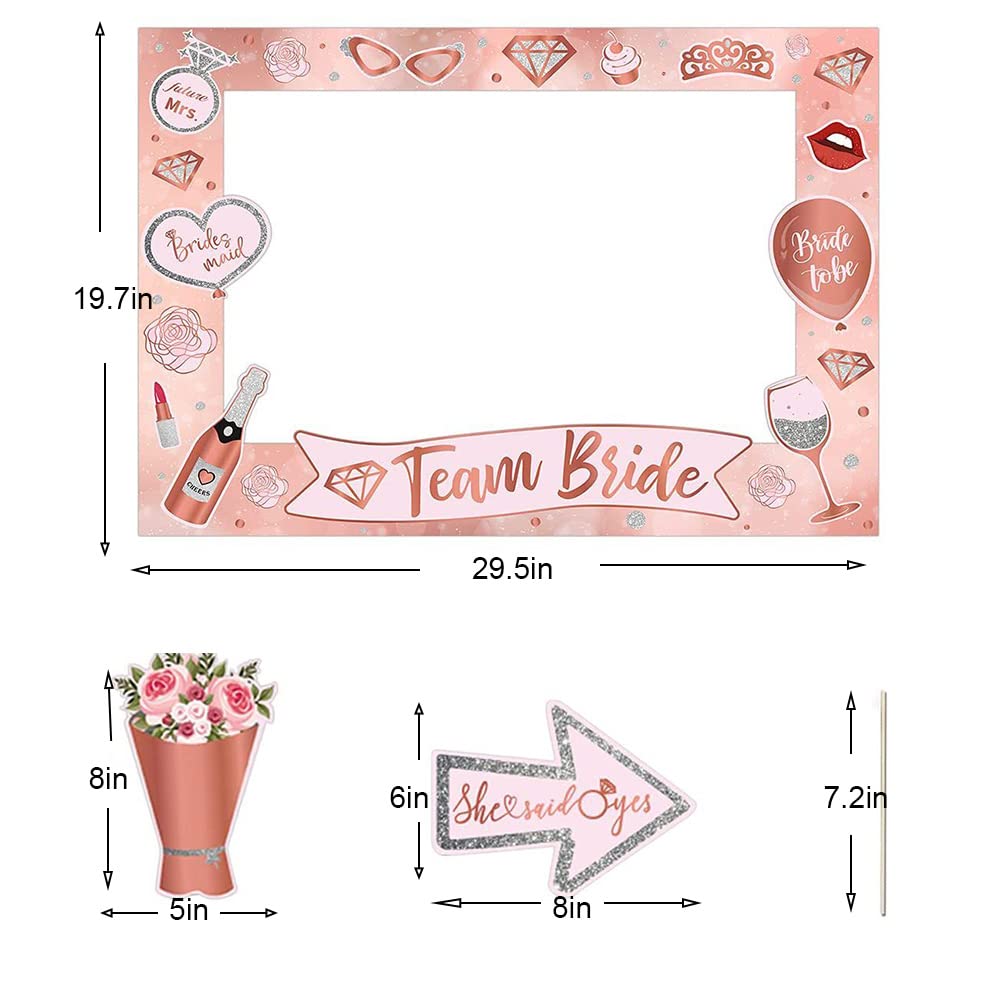 ZOOMPIL Hen Party Photo Booth Props, 25pcs Team Bride Photo Booth Props Kit - Image 2