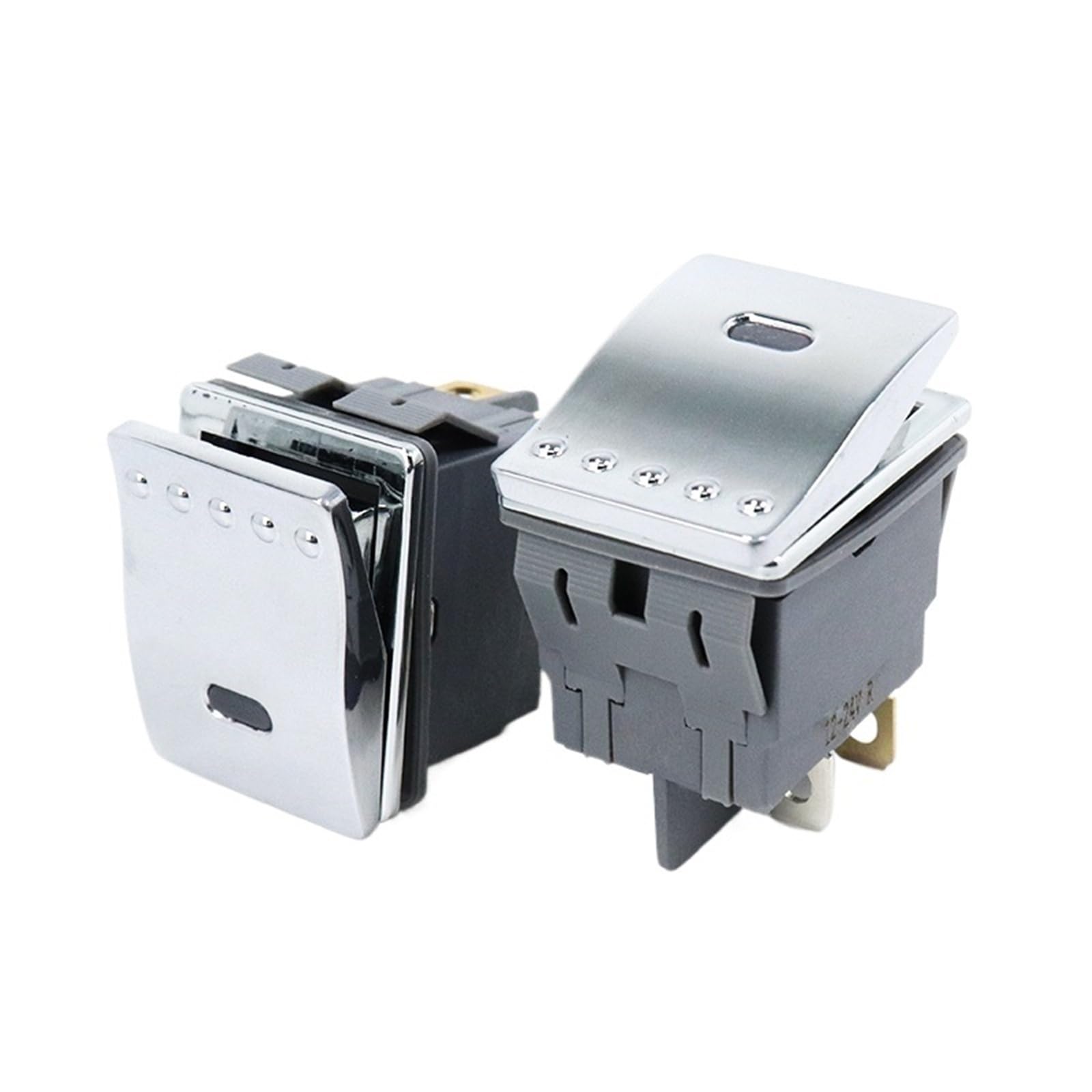 Interruttore a levetta a bilanciere quadrato 28x22mm 15A Corrente elevata 3v 6v 12v 24v 220v Pulsante marino a luce LED On Off con fissaggio