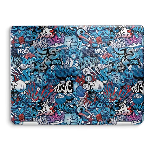 Image of MightySkins Carbon Fiber Skin Compatible with HP Spectre x360 14 inch (2022) Full Wrap Kit - Blue Meanies | Protective, Durable Textured Carbon Fiber Finish | Easy to Apply | Made in The USA