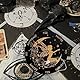 AHANDMAKER Pendelbrett-Set, Wünschelrute Wahrsagetafel Metaphysische Mitteilungstafel Mit Kristallpendelkette Für Hexerei Wiccan Altar Supplies Kit, Fee & Mond