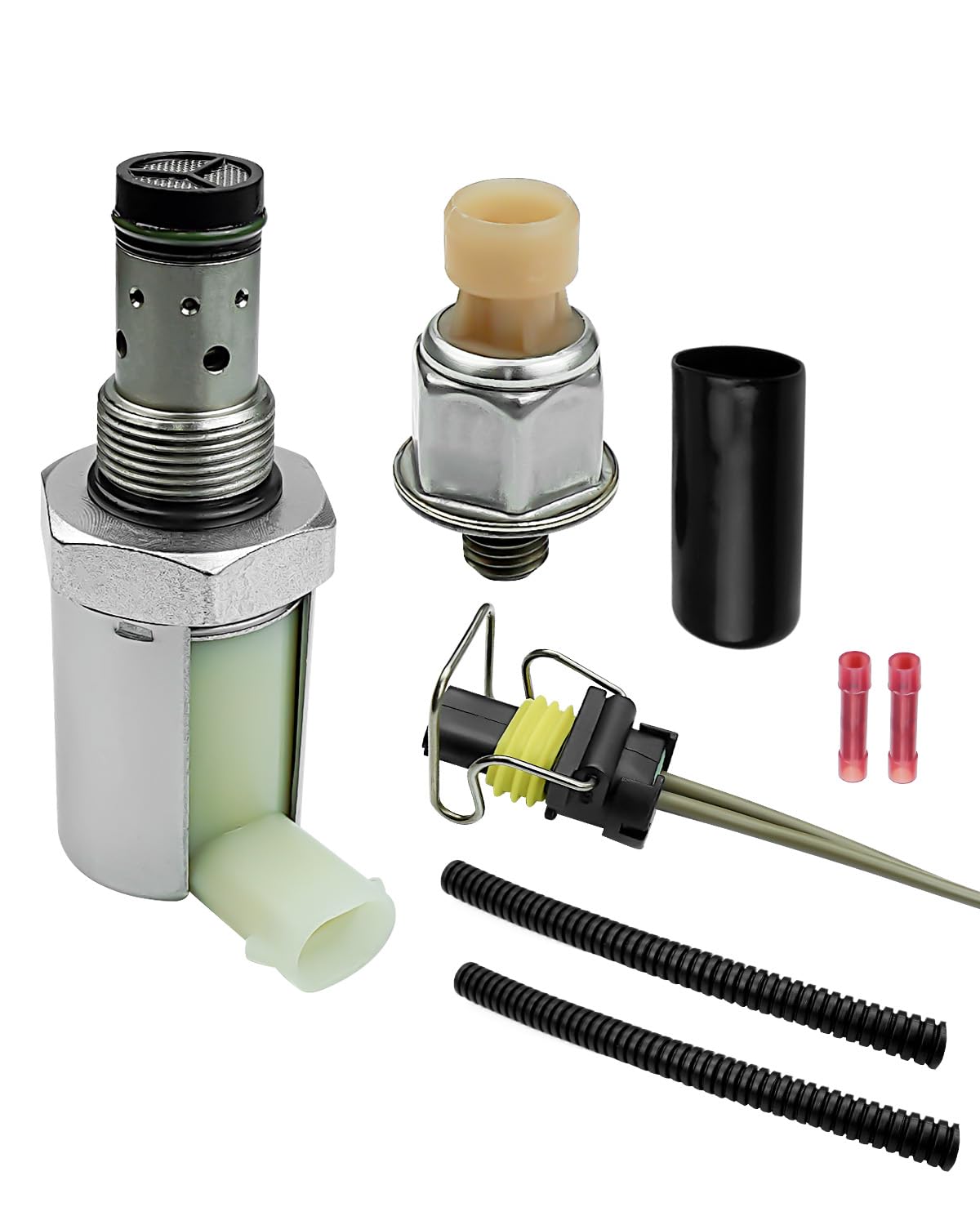 6.0 IPR Valve and ICP Sensor with Pigtail Fit for 2003-2010 Ford 6.0L V8 Powerstroke Diesel Turbocharged Excursion F250 F350 F450 F550 Super Duty 04-10 E350 E450 Replace 5C3Z-9C968-CA CM-5126