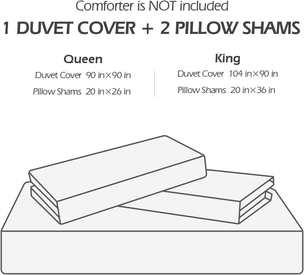 SLEEPBELLA Duvet Cover Queen, 600 Thread Count Cotton Blue & Green Paisley Floral Pattern Comforter Reversible Cover … - Image 7