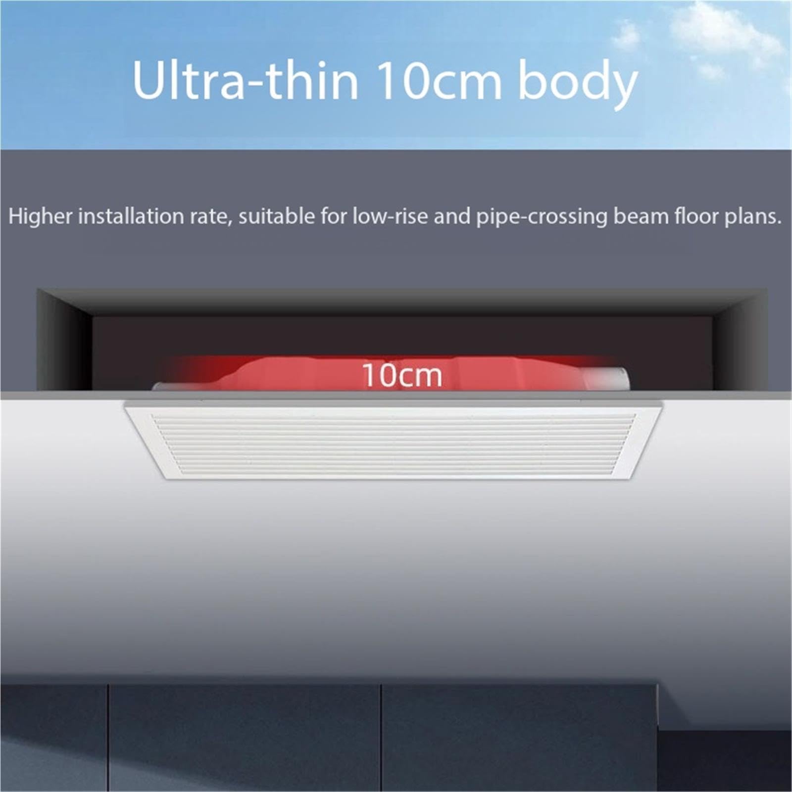 Ideal para el hogar Ventilador extractor de aire techo tira larga