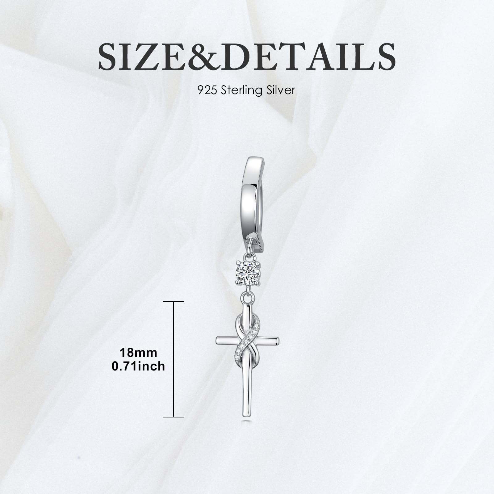 ROMANTICWORK Bauchnabelpiercing 925 Sterling Silber Clicker Bauchnabel Ring Hängender Nabelring Hypoallergenes Piercing Nabel Ring Bauch Piercing Schmuck Geschenke für Frauen