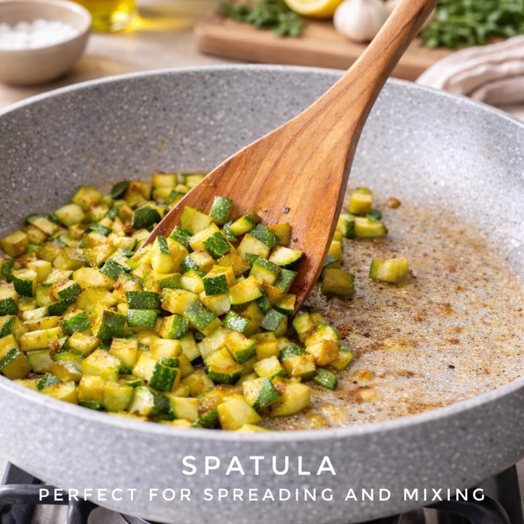 9-Piece Wooden Cooking Utensil Set – Premium Wood Kitchenware for Nonstick Cookware, Heat-Resistant & Durable Wooden Spoons and Spatulas – Eco-Friendly Kitchen Tools for Stirring & Serving - Image 8