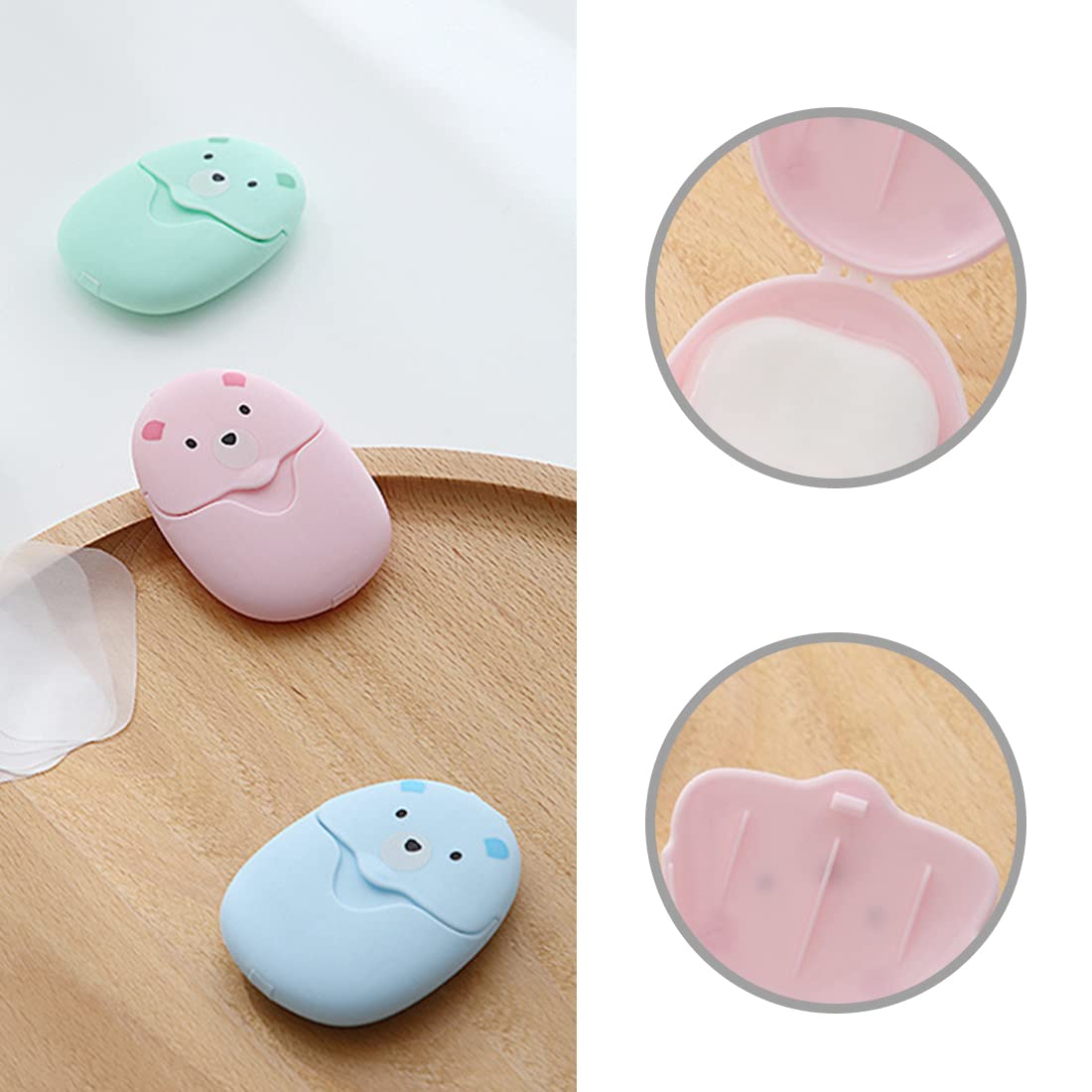 6 Scatole Di Fogli Di Sapone Profumati Da Viaggio | Mini Sapone In Carta Portatile Per Campeggio, Escursioni E Attività Outdoor | Confezione Regalo - 4