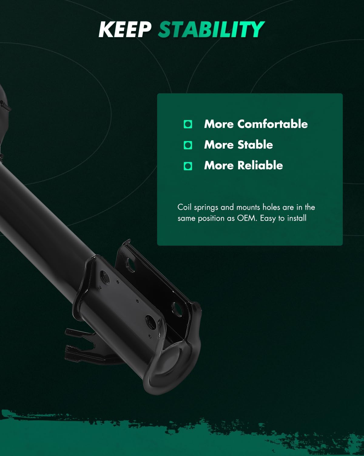 SCITOO Rear Complete Struts Assembly Shocks Absorbers for Subaru Forester 2006-2008 Automotive Replacement Struts 172446 172445-2PCS