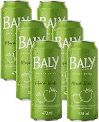 Baly Energético Maçã Verde 473ml Com 6 unidades