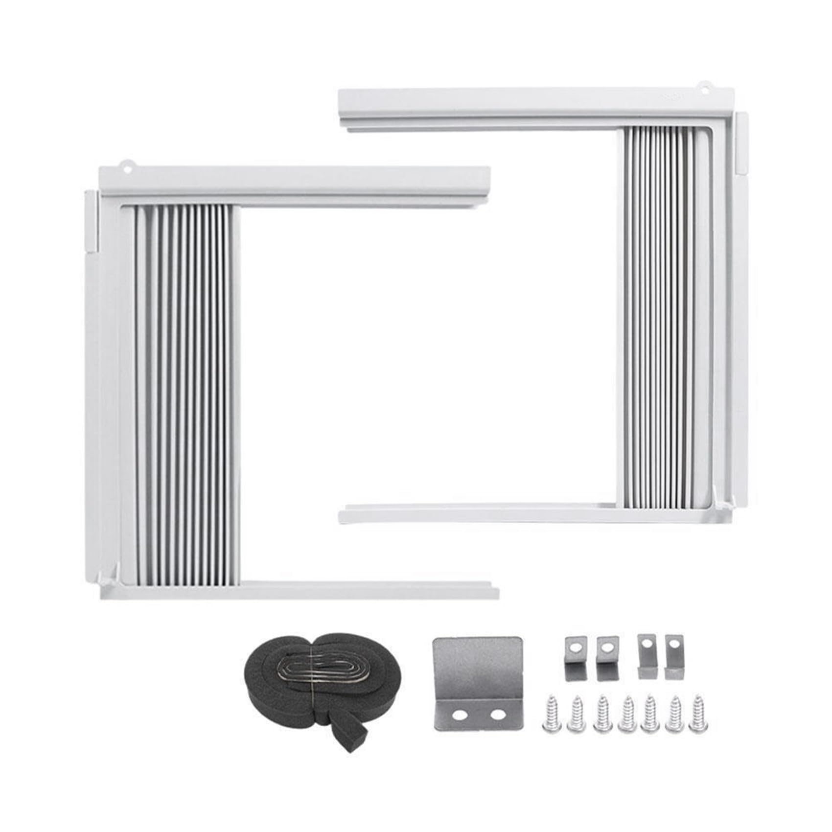 CTRLZS Window Air Conditioner Side Panels with Frame, Adjustable Insulation AC Side Panel for BTU Window AC Unit,Frame Included