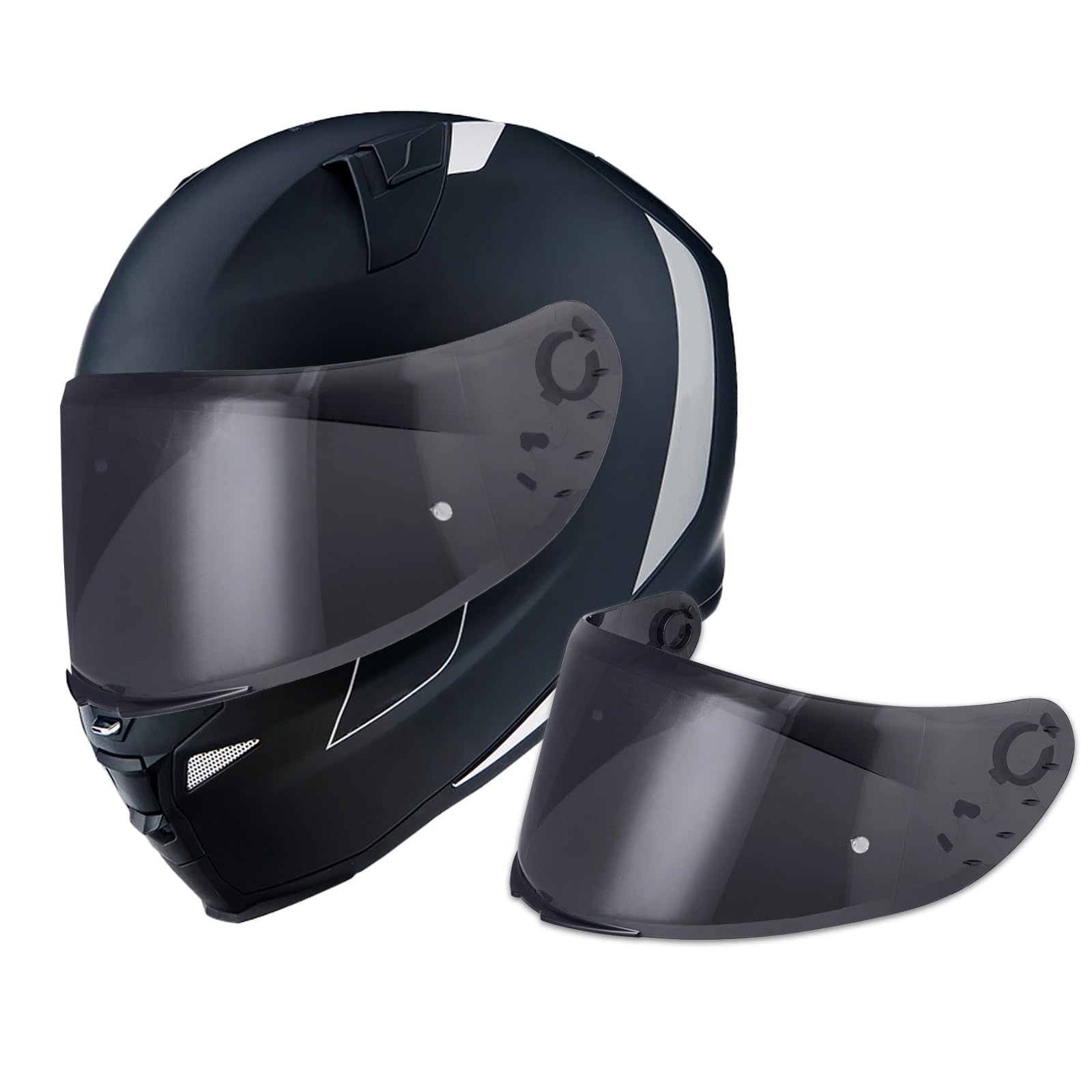Kask motocyklowy z wizjerem do MT V-14 Rapide Targo Blade 2, ochrona przed wiatrem, wizjer na całą twarz, akcesoria do kasku (czarny)