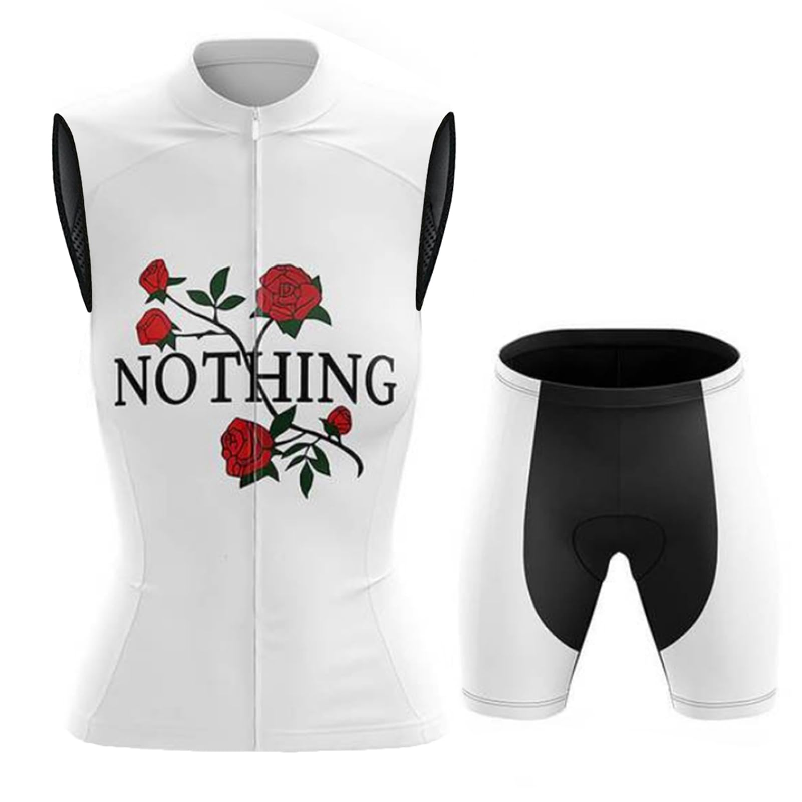 Completo Ciclismo Donna Abbigliamento Bici MTB Estivo Tuta Ciclista Senza Maniche,Maglietta da Bicicletta Gilet e Pantaloncini Shorts con 19D Gel Imbottiti,Maglia Ciclo Sleeveless Asciugatura Rapida
