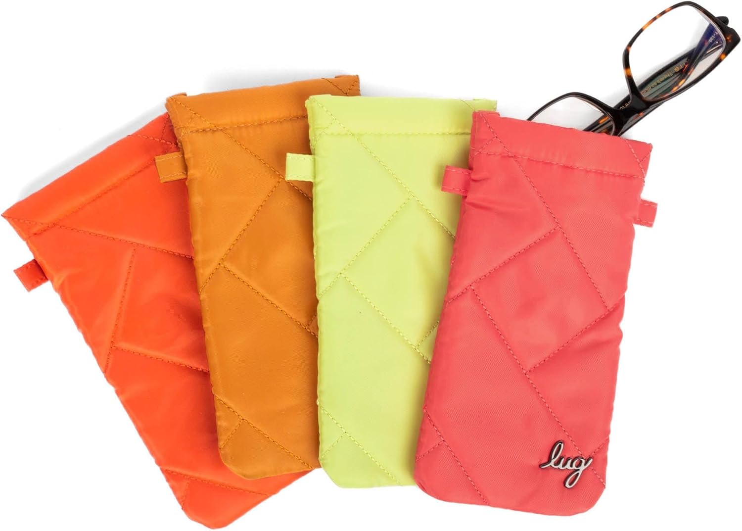 Lug Raft Eyeglass Pouch, ORANGE