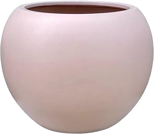 DTY Signature Mount Sherman - Maceta de fibra de 1 pieza para interiores y exteriores, color rosa terracota, 17 pulgadas de alto x 21 pulgadas de disponible en Yaxa El Salvador