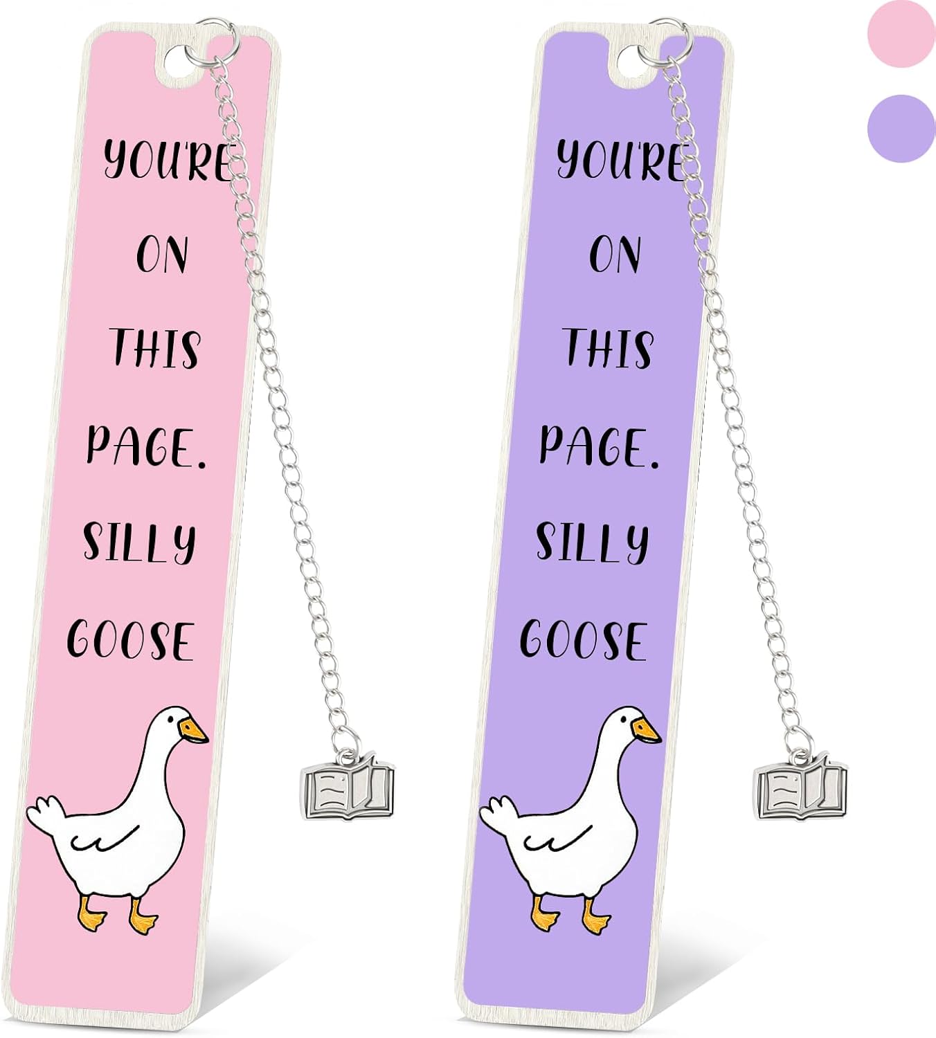 2Pcs Funny Silly Goose Bookmark Gifts for Book Lovers, Cute Bookmarks for Bookworm, Metal Book Mark Stainless Steel Bookmark Inspirational Women Men Reading Accessories Friend Teacher Birthday Gift 2Pcs Funny Silly Goose Bookmark Gifts for Book Lovers, Cute Bookmarks for Bookworm, Metal Book Mark Stainless Steel Bookmark Inspirational Women Men Reading Accessories Friend Teacher Birthday Gift