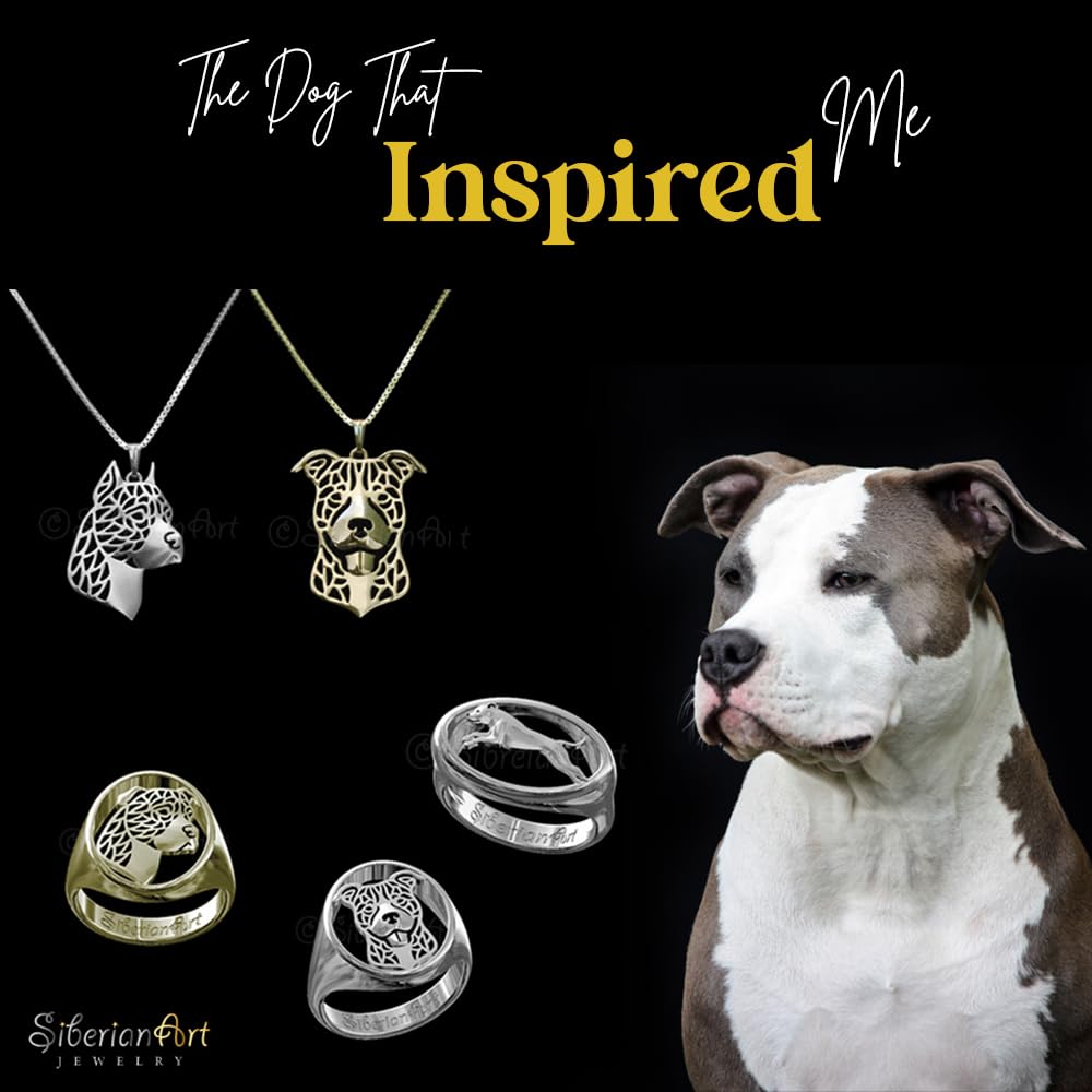 925 Sterling Silver Pitbull Pendant Necklace Gift For Dog Lovers Necklace Pet Jewelry Memorial Keepsake Show Dog Rare Personalized Animal Jewelry Birthday Custom Jewelry