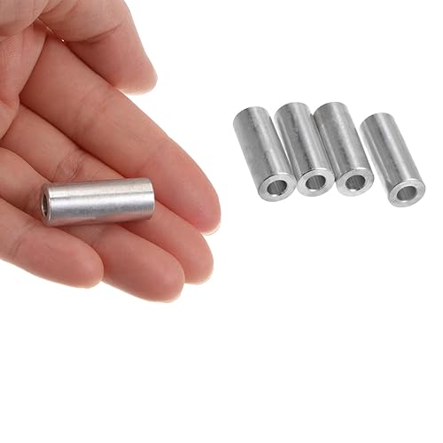 Miniatura 4 de uxcell 10 piezas de espaciador de aluminio de 0.197 in de diámetro de 0.394 in de diámetro exterior, 0.984 in de longitud, buje de separación de