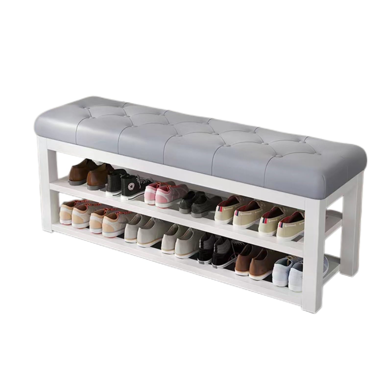 Banc à chaussures confortable pour éviter de se baisser dans l'entrée