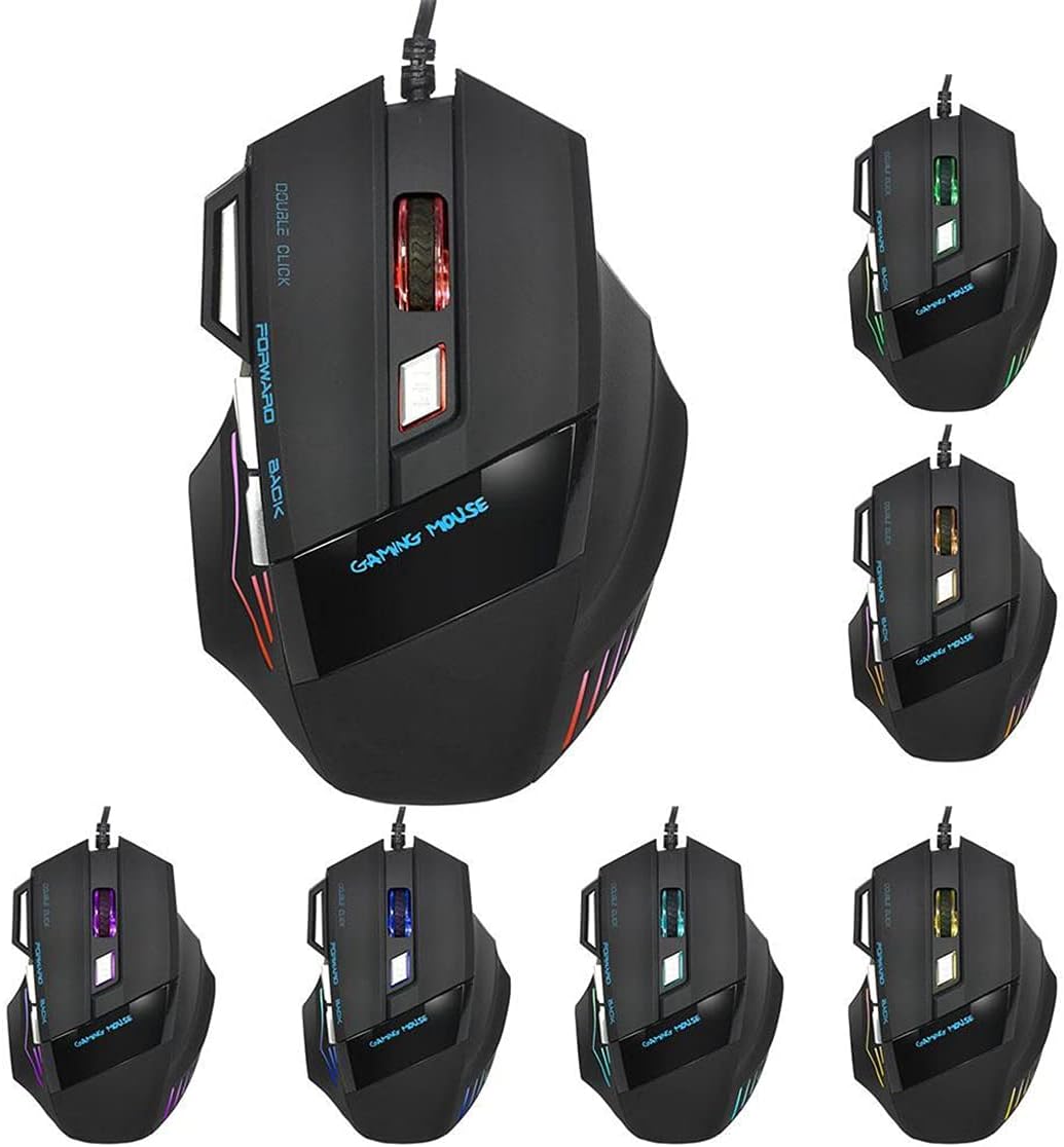 Gaming Mouse Compatible for Bloody A70 4000DPI USB Optical Gaming Mouse Colorful Glare Wired Mice