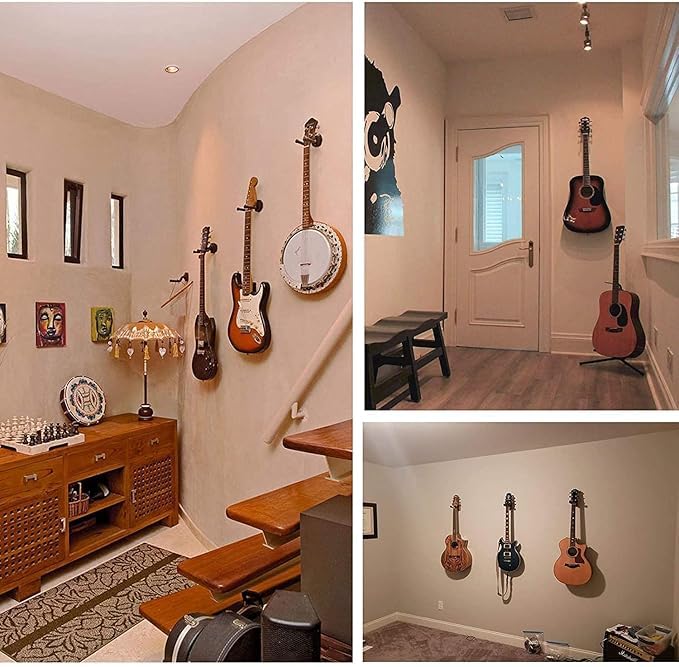 Image of MOCKING BIRD Guitar Belt with guitar wall mount hanger Adjustable Buckle Guitar strap for acoustic Guitar Electric Guitar bass Guitar Hanger with Colourful Plectrum picks