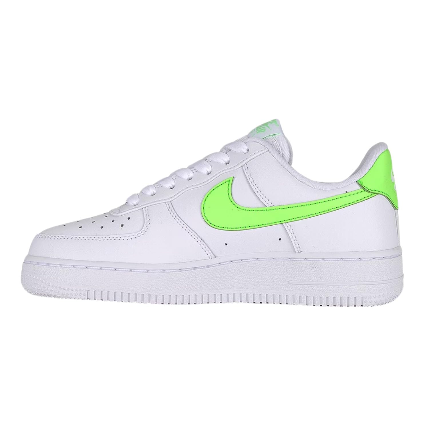 Nike Air Force 1'07 Womens Shoes Size-6, White/Lime Blast