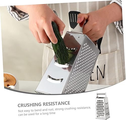 Miniatura 6 de Rallador de queso grande de acero inoxidable, cortador de verduras manual rotativo de cocina, ralladores de rebanadores de queso multifunción