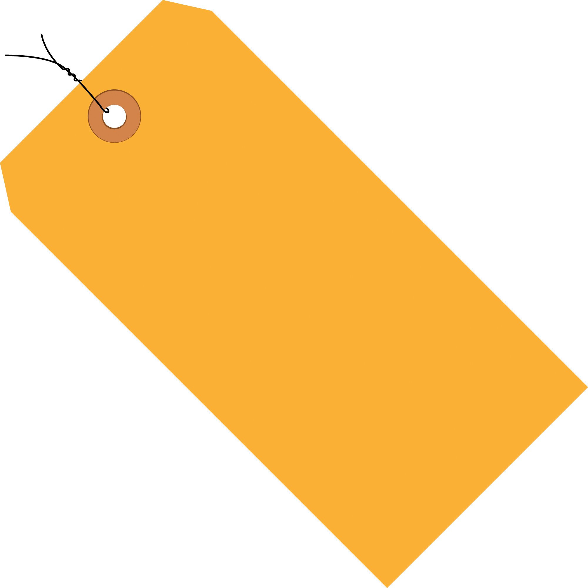 Aviditi G12013d Pre filaire d'expédition Blank Tag, 13 point papier cartonné, 2–3/10,2 cm Hauteur X 1–3/20,3 cm de largeur, Orange fluo (cas de 1000)