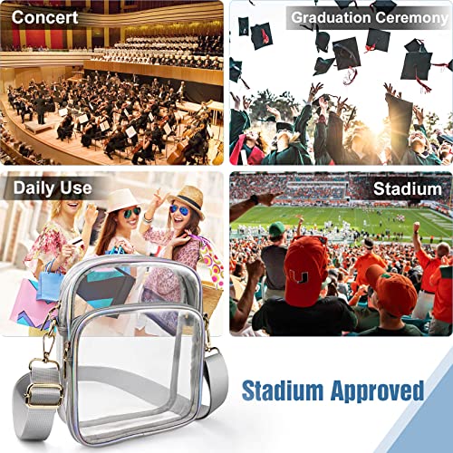 COROMAY Clear Purse for Women, Clear Bag Stadium Approved, Transparent Crossbody Bag 6