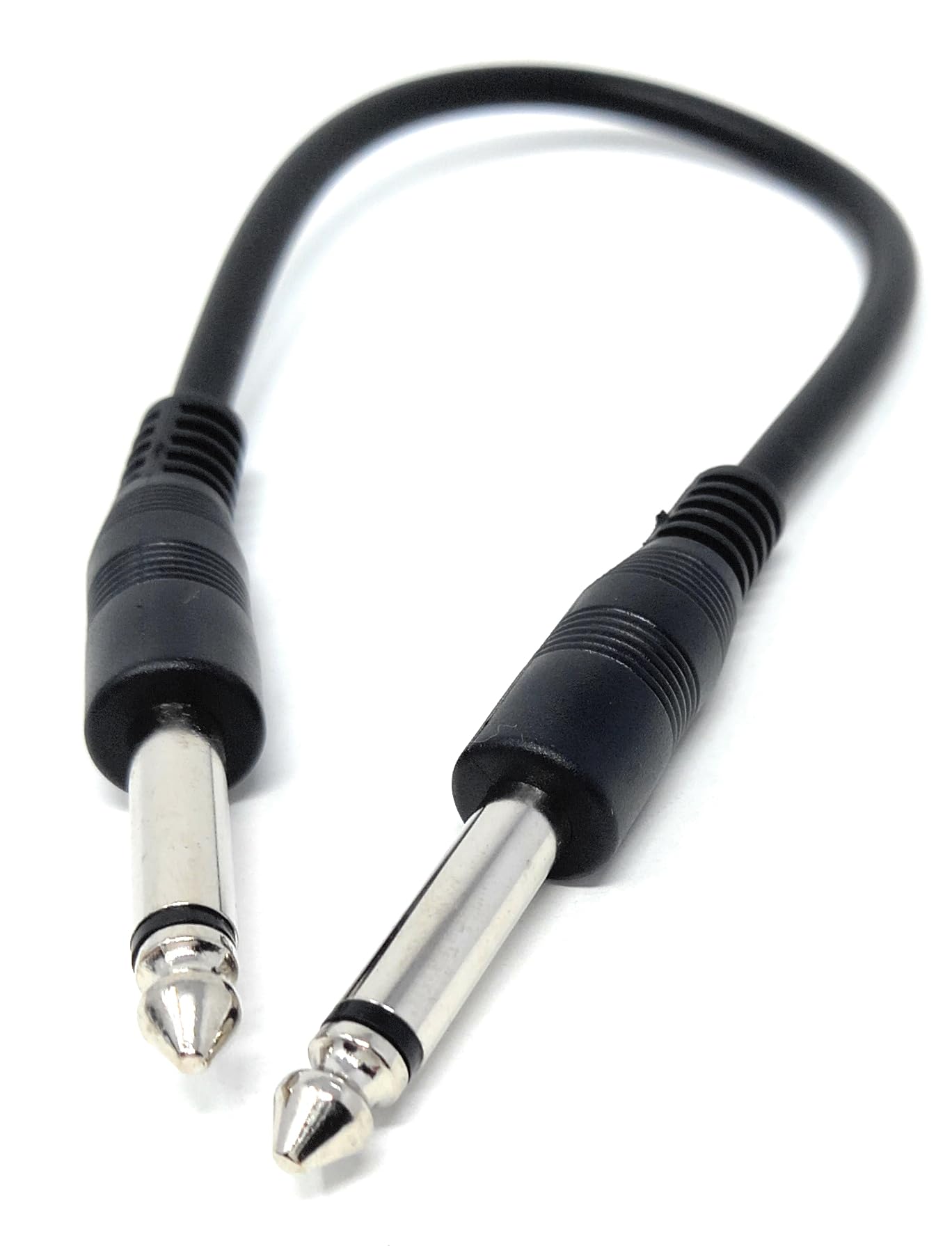 DRUT 25cm 6.35mm 1/4" TS Mono Jack to Jack Plug Lead for Guitar Amplifiers, Music Instruments, Speakers - Image 4