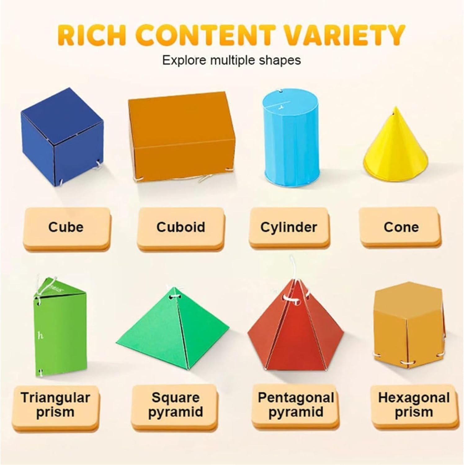 教育幾何学ワークブック プルストリング 学習ブック 折りたたみ幾何学モデル 未就学児用 6-12 ワークブック