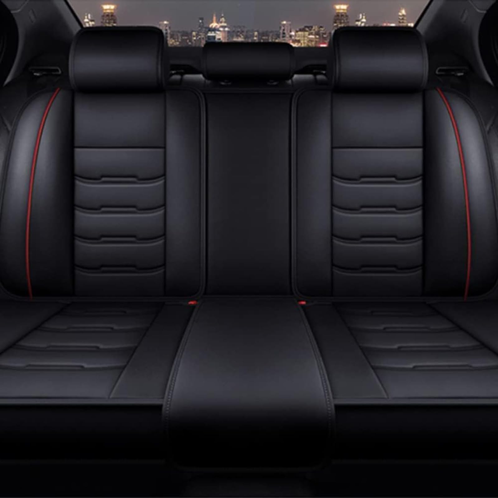 Fundas Asientos Coche, para VW Caddy 2000-2024 Protector Asiento Coche Cuero, Suave Transpirable Impermeable, Cobertura Total Duraderas,B