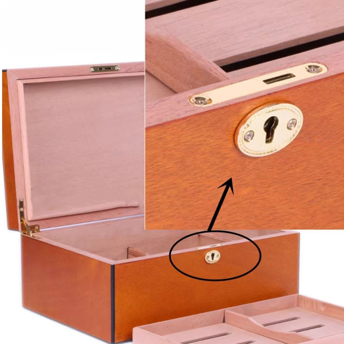 yukata Serrature per cassetti in bronzo anticato, serratura per pianoforte, con chiave, per ante e cassettiera, 1 pezzo
