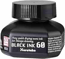 Amazon.com: Kuretake Zig Cartoonist Highly Opaque Pen Ink, Black