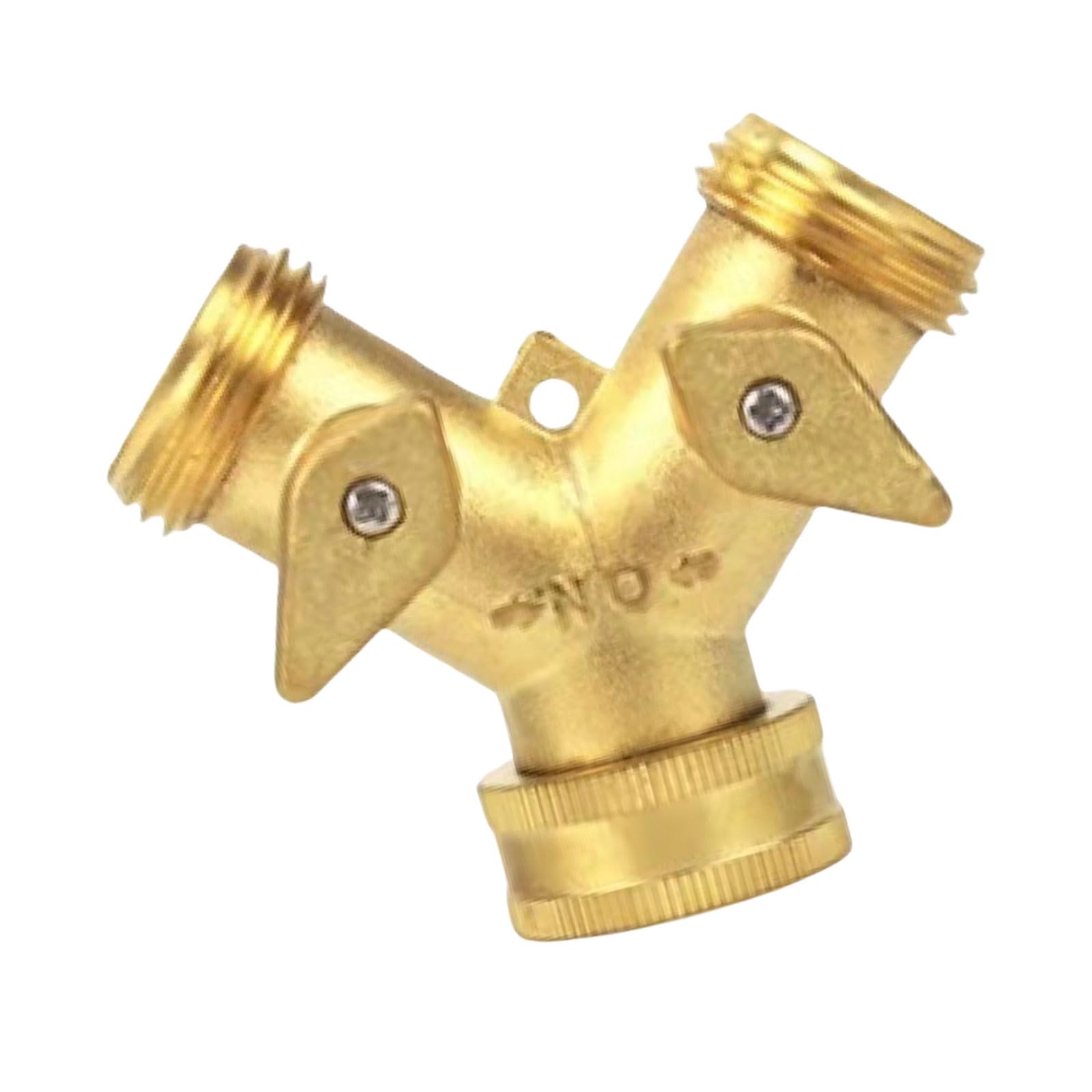 Tfaoys Multicolor Brass Garden Hose Y Splitter With Two Adjustable Flows Valves Leakproof Hose Splitter Distributor Brass Connector