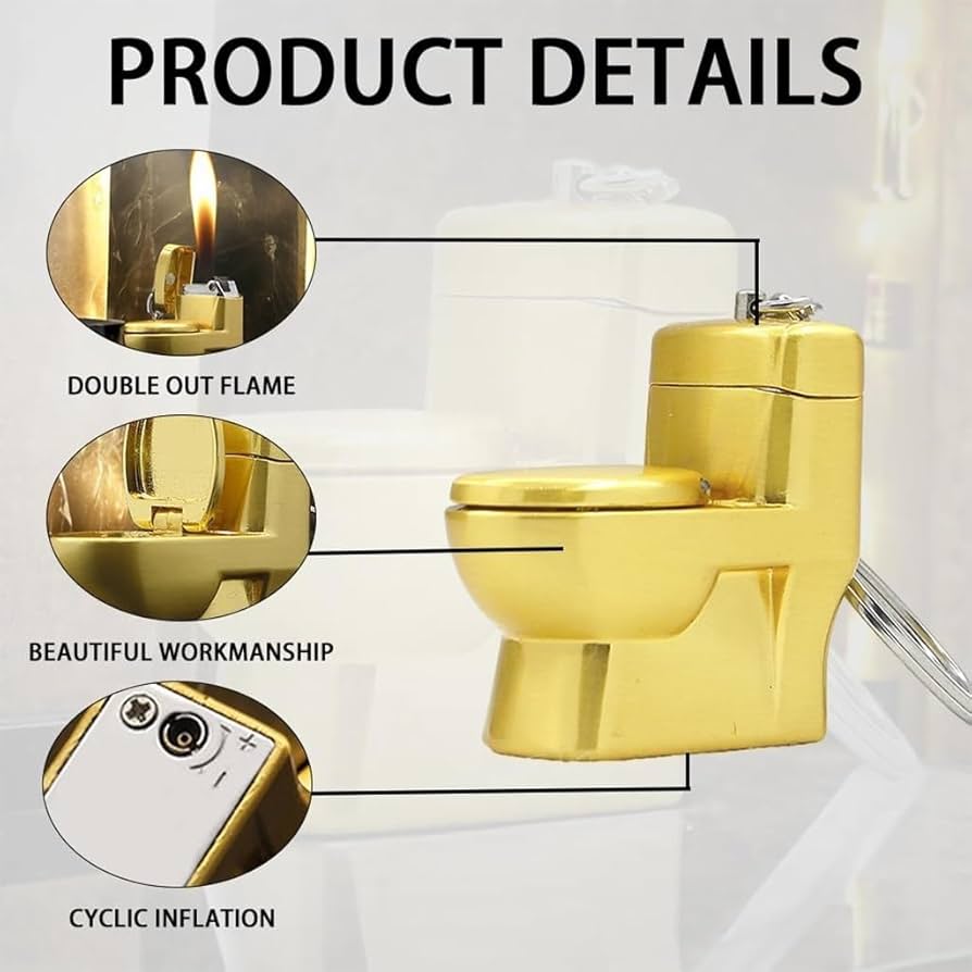 ライター　トイレ型ライター Amazon.co.jp: クールなライター、面白いトイレの形、詰め替え