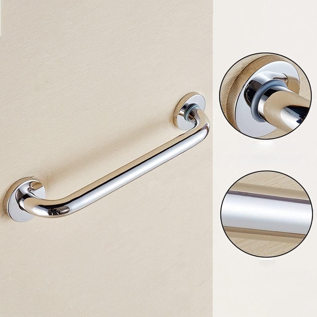 Barra di sostegno antiscivolo in acciaio inox per il bagno, per anziani e disabili, 80 cm, montaggio a parete