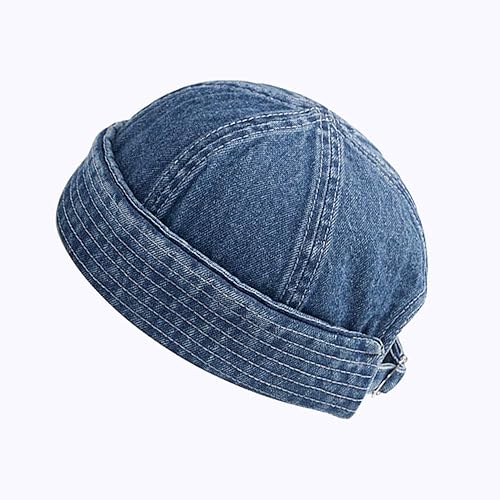 Miniatura 7 de jerague Gorros sin ala con hebilla de cuero ajustable Street Casual Docker Beanie Skull Caps