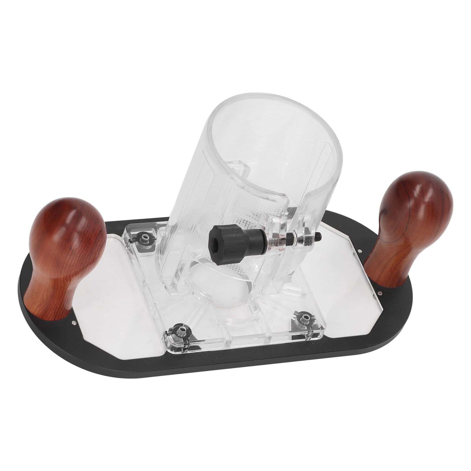 Base de recortadora para carpintería, base protectora de plástico transparente para enrutador, accesorio para herramientas eléctricas de bricolaje con marco de aleación de